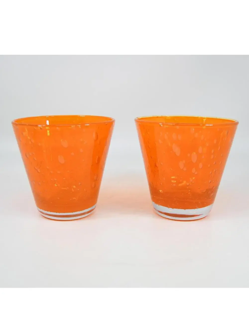 Pottery Barn Monterey Art Glass Orange 3